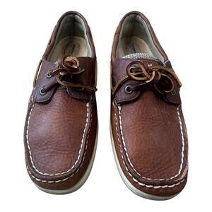 SPERRY Top Sider Classic Brown Leather Boat Fishercore Lace Up Shoe Women Sz 8.5